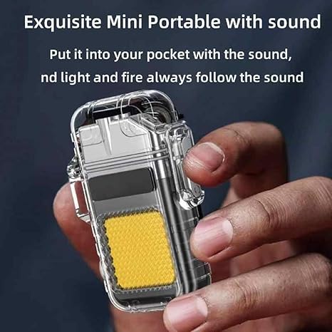 Portable Mini LED Flashlight Lighter USB Rechargeable