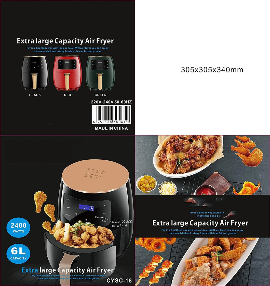 Silver Crest Digital Air Fryer 6L